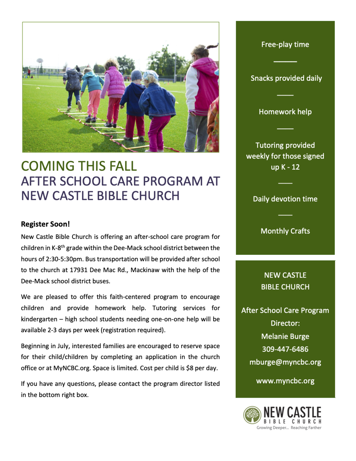 New After School Care Program New Castle Bible Church