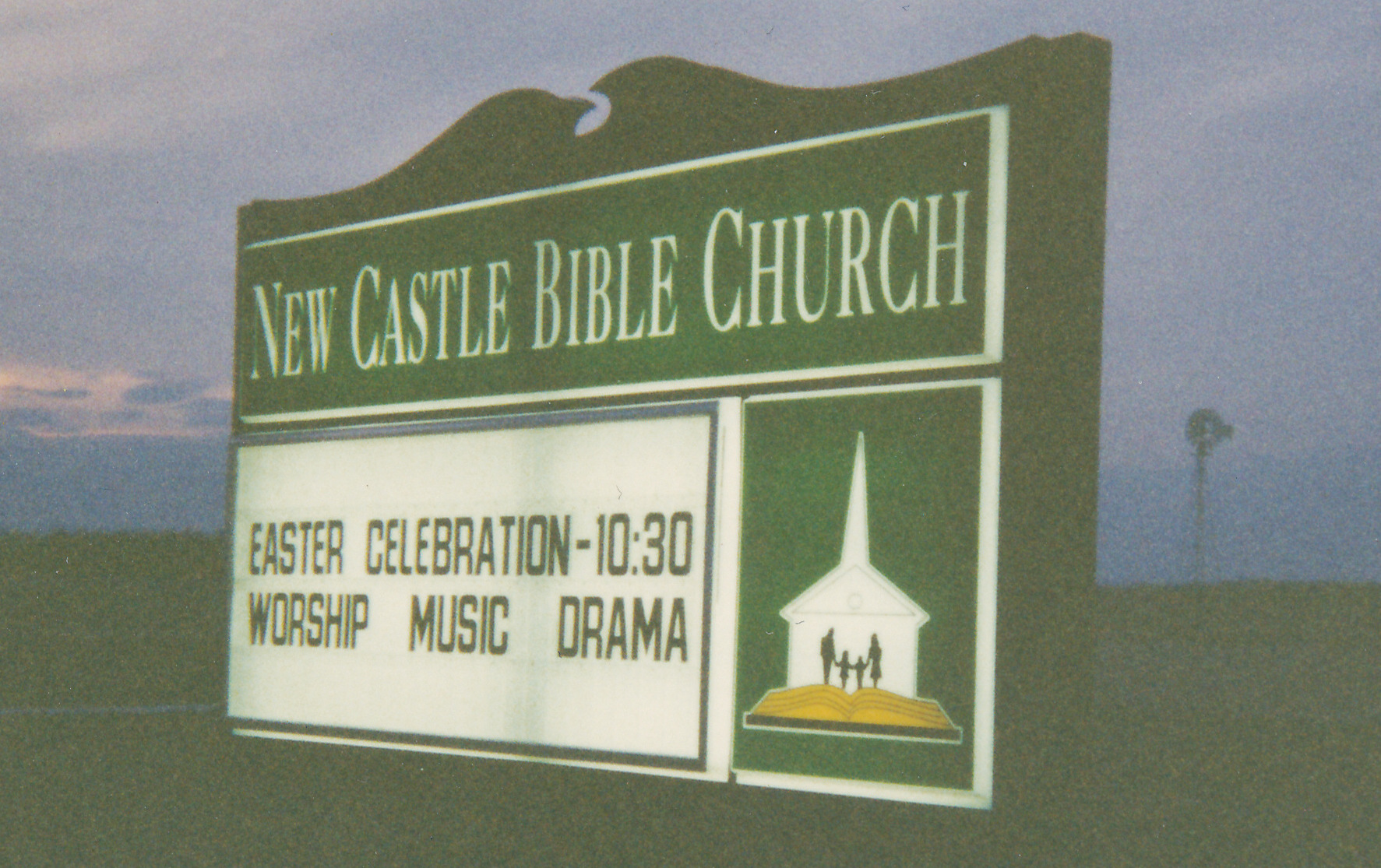 Churchsign New Castle Bible Church