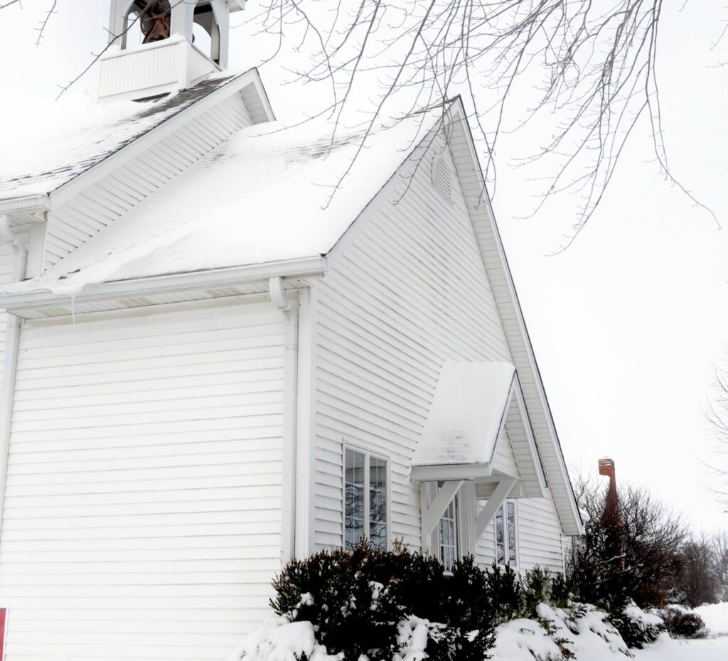 Even today, details of the original schoolhouse can be seen.